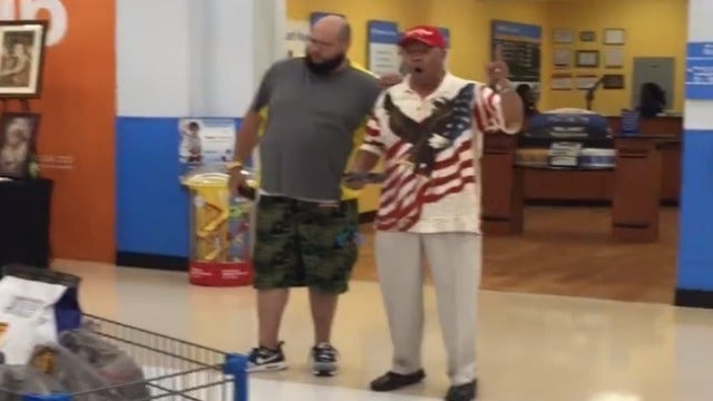 Man sings 'God Bless America' inside Walmart