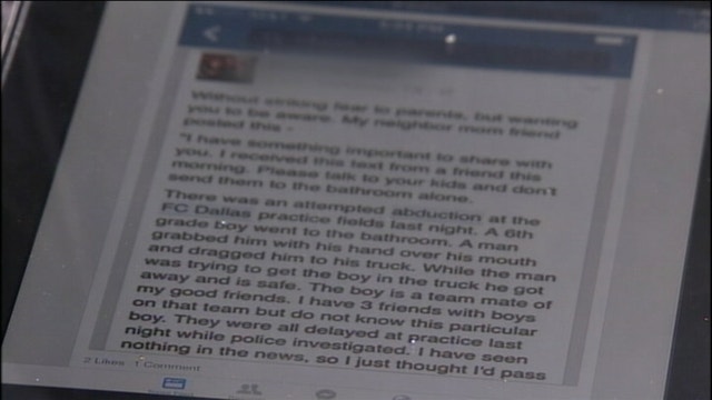 Alleged abudction attempt at Frisco stadium a hoax