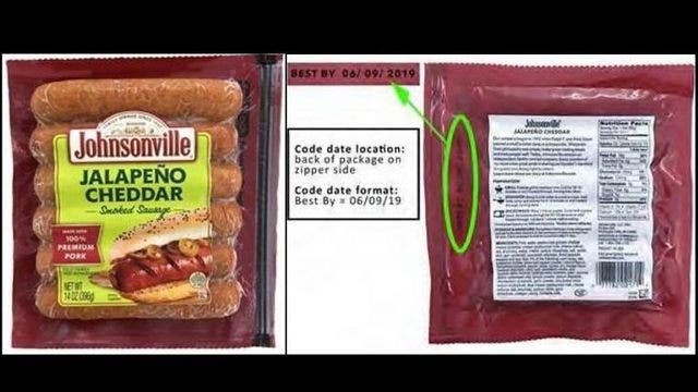 Johnsonville recalls almost 100,000 pounds of jalapeño cheddar smoked sausages