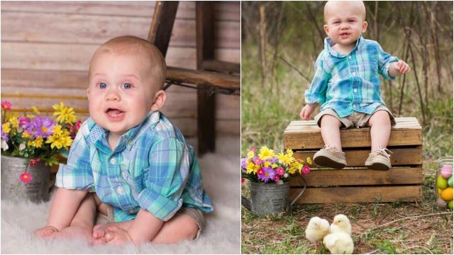 Covington baby with new heart celebrates first Easter