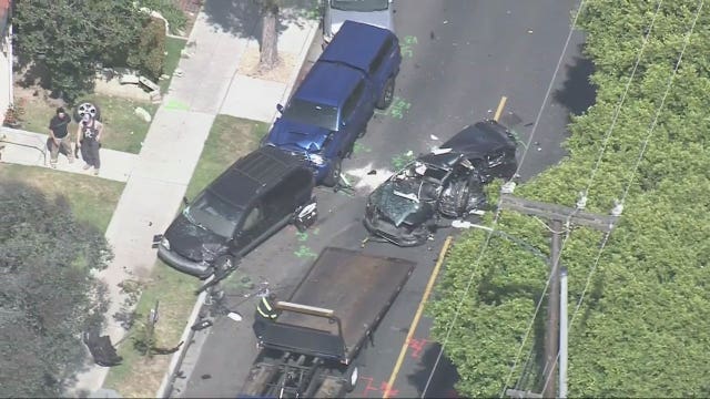 Woman, 5 dogs killed after violent pursuit crash in Long Beach