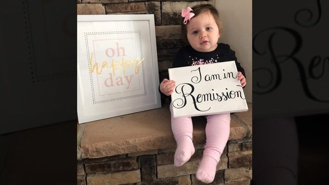 Toddler in remission after beating stage 4 cancer