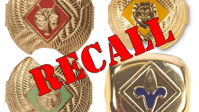 Boy Scouts neckerchief sliders recalled due to high levels of lead