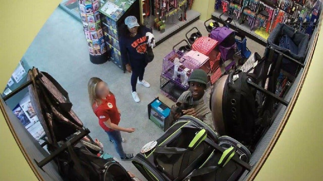 VIDEO: Man, woman run off with high-priced bulldogs