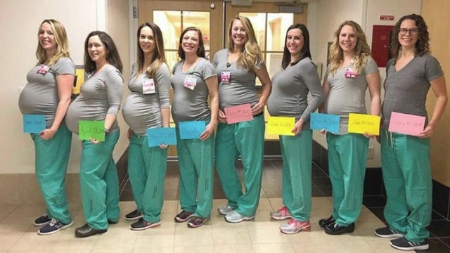 Nine labor and delivery nurses at Maine hospital pregnant at the same time