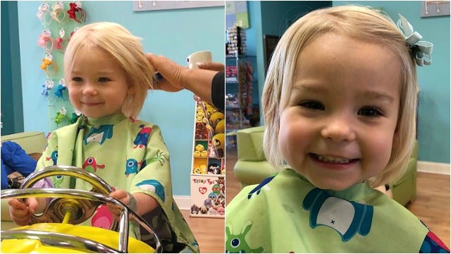 Jenn Hobby's daughter gets first haircut after battle with cancer