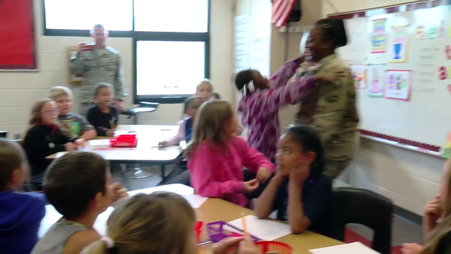 Military mom surprises kids at school upon return