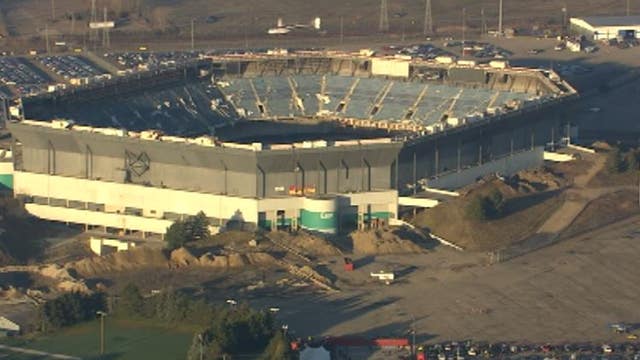 Pontiac Silverdome implosion fails after initial blast
