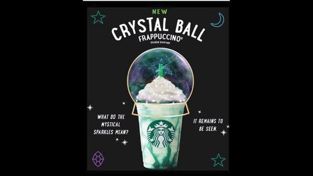 Starbucks offers sparkling Crystal Ball Frappucino for buzz