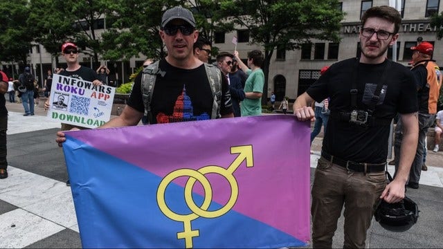 'Straight pride' parade draws marchers, protesters