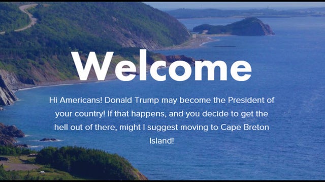 Canadian Island welcomes Americans should Trump become President