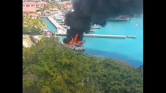 $2M yacht burns in US Virgin Islands harbor