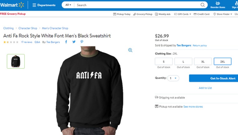 Walmart Antifa sweatshirt-401720