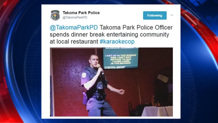 Takoma Park cop does karaoke-401720