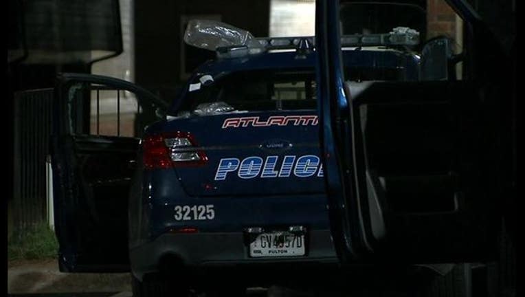 9b7f331b-Atlanta police cruiser vandalized