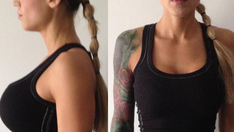 A woman was told her boobs were 'too big' for the gym and made to change