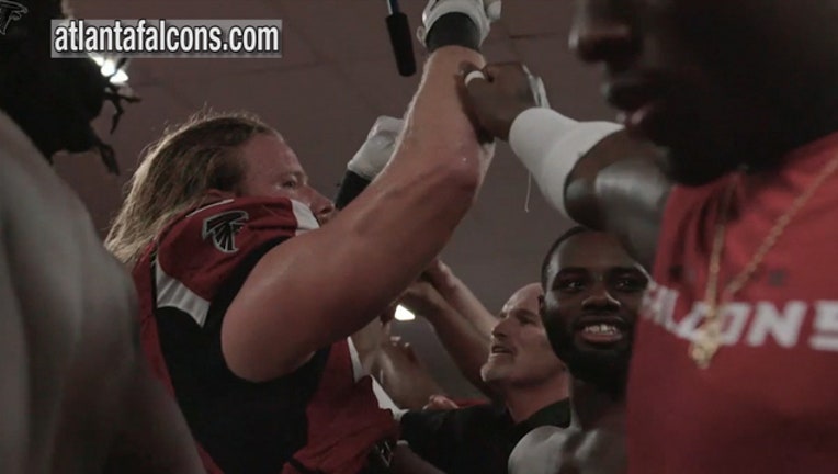 Falcons locker room