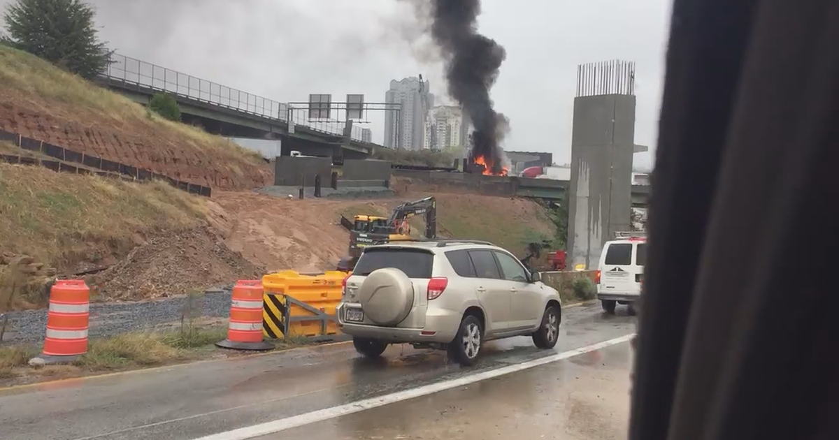 Tractor-trailer fire on I-285 | FOX 5 Atlanta