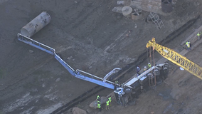 Concrete boom overturns near Lake Acworth