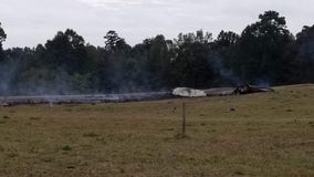 Pilot unharmed after airplane crashes during Atlanta Air Show