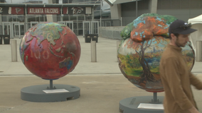 Cool Globes exhibit at Mercedes-Benz Stadium