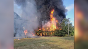 Historic Walton County schoolhouse catches fire