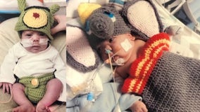 NICU nurse crochets Halloween costumes for tiny patients