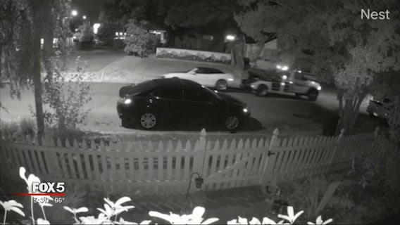 Home security camera captures tow truck stealing a car