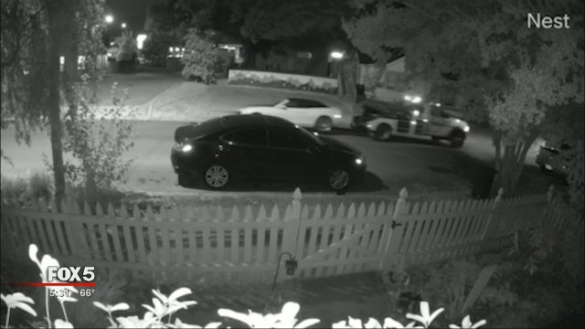 Home security camera captures tow truck stealing a car