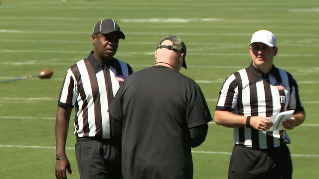 Falcons try to address penalties with full crew of officials