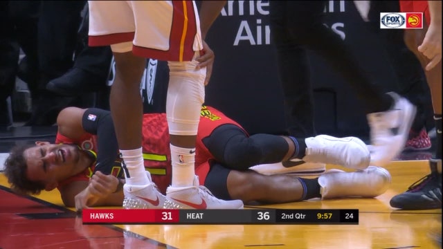 Hawks lose second-straight game, Trae Young removed after injuring ankle