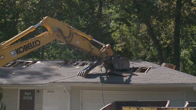 Officials demolish DeKalb County home as part of sewer repair