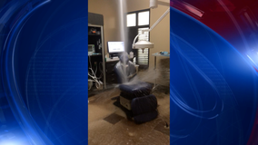 High winds and falling tree damage doctor’s office