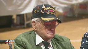 100-year-old WWII vet, other vets honored at Forsyth County school