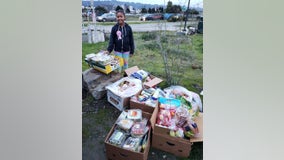 10-year-old California girl celebrates birthday giving food to homeless