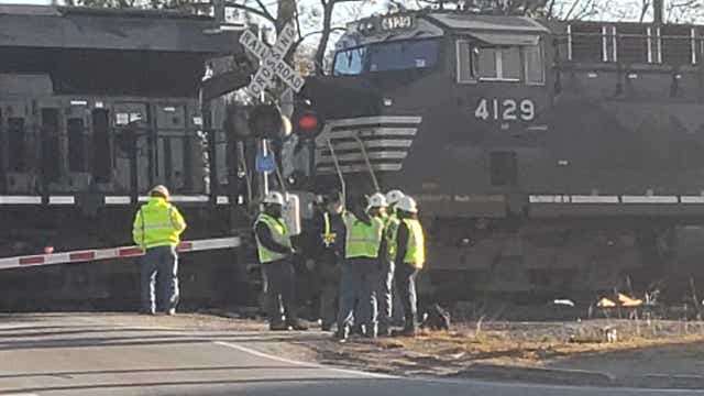 Truck, train collide in Clayton County