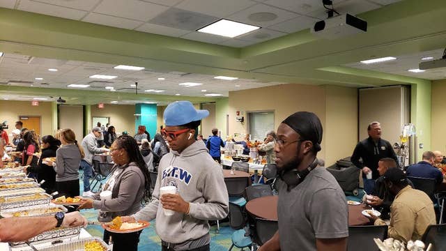 Grateful father feeds hospital staff and patients Thanksgiving feast