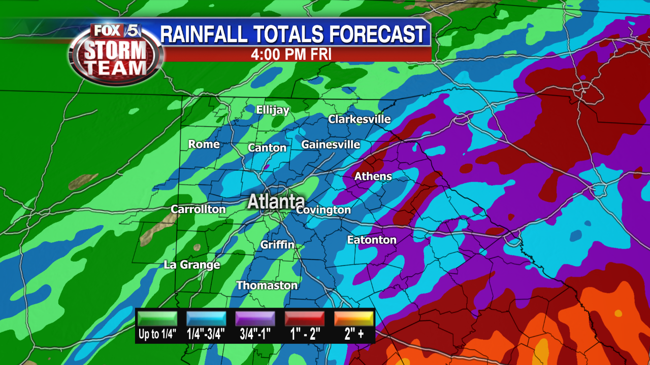 Atlanta weather: Rain, cold on tap for much of Friday