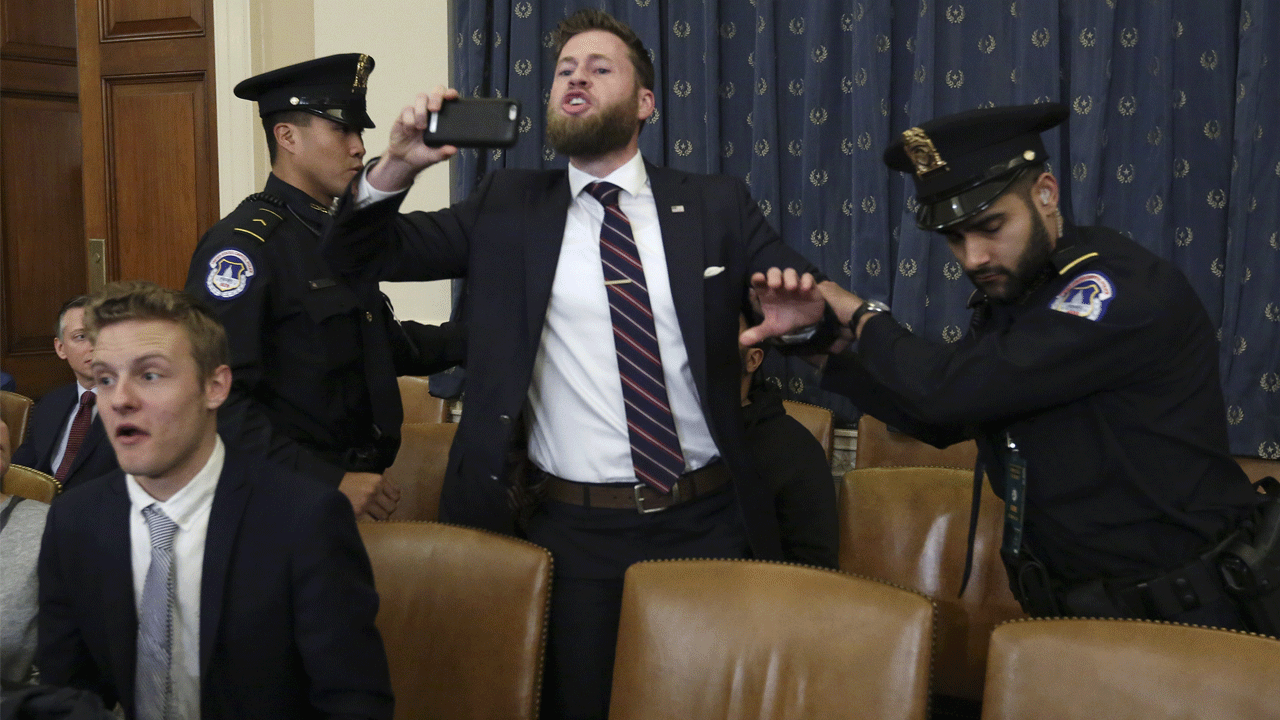 'Trump is innocent': Man interrupts Judiciary hearing, calls for end to 'impeachment scam' | FOX ...