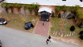 New Senoia farmers market in Walking Dead warehouse