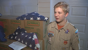 Georgia Boy Scout collecting torn, tattered flags surpasses goal