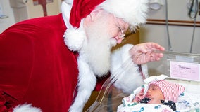 Georgia hospital's littlest patients get visit from Santa