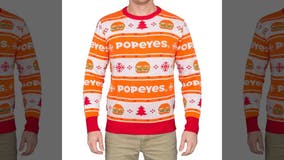 Popeyes launches Chicken Sandwich-themed ‘Ugly Christmas Sweater’ for holidays