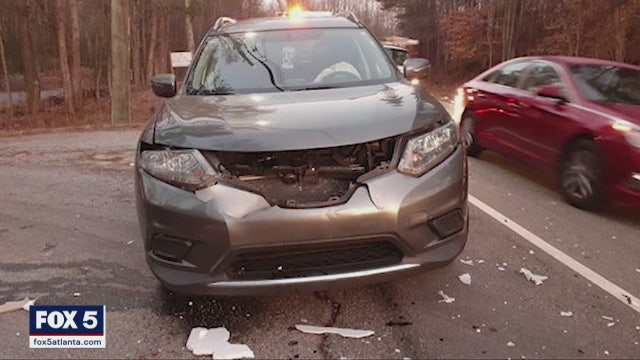 Douglasville mom's car slammed by washing machine in hit-and-run