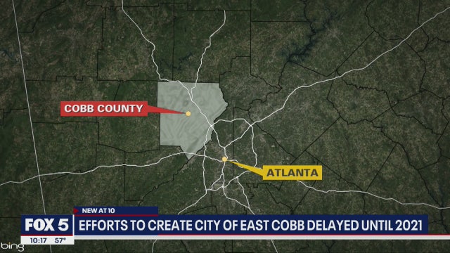 New Cobb County city plans put on hold