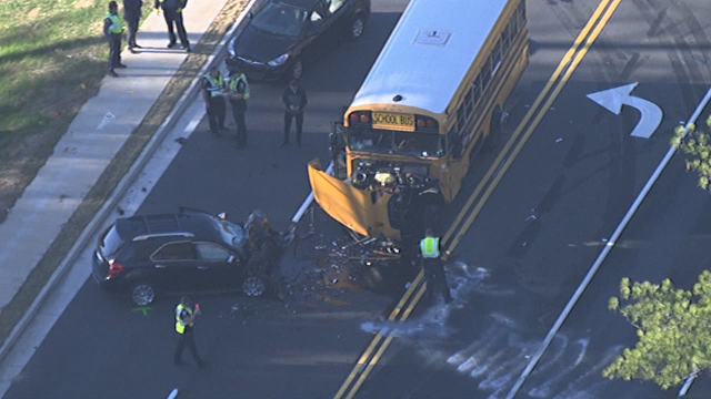 Police: Driver dead after SUV, Gwinnett County special needs school bus crash