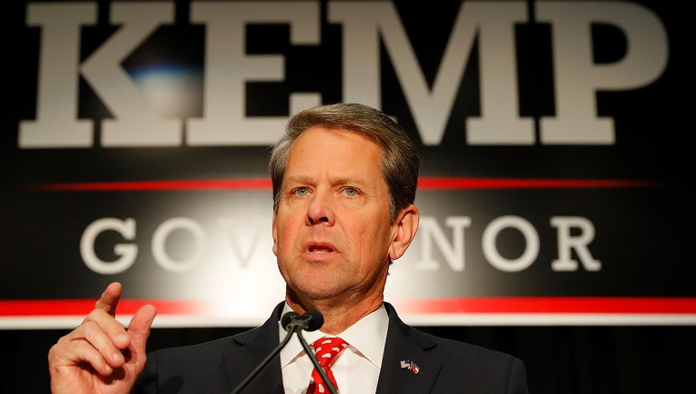 ATHENS, GA - NOVEMBER 06: Republican gubernatorial candidate Brian Kemp attends the Election Night event at the Classic Center on November 6, 2018 in Athens, Georgia. Kemp is in a close race with Democrat Stacey Abrams. (Photo by Kevin C. Cox/Getty Images)