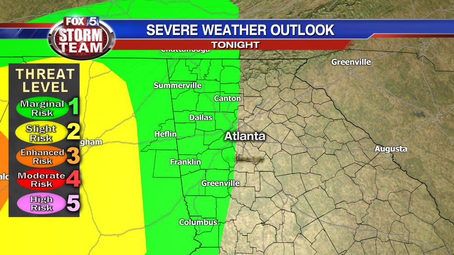 Isolated Tornado Possible As Cold Front Moves Through Into Tuesday