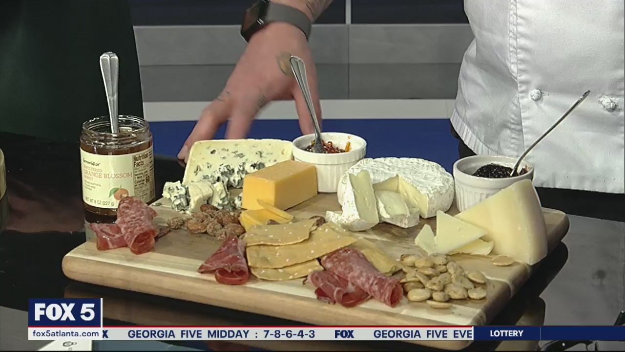 Making a Super Bowl cheese board