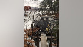 Officials investigating boat dock fire in Hall County